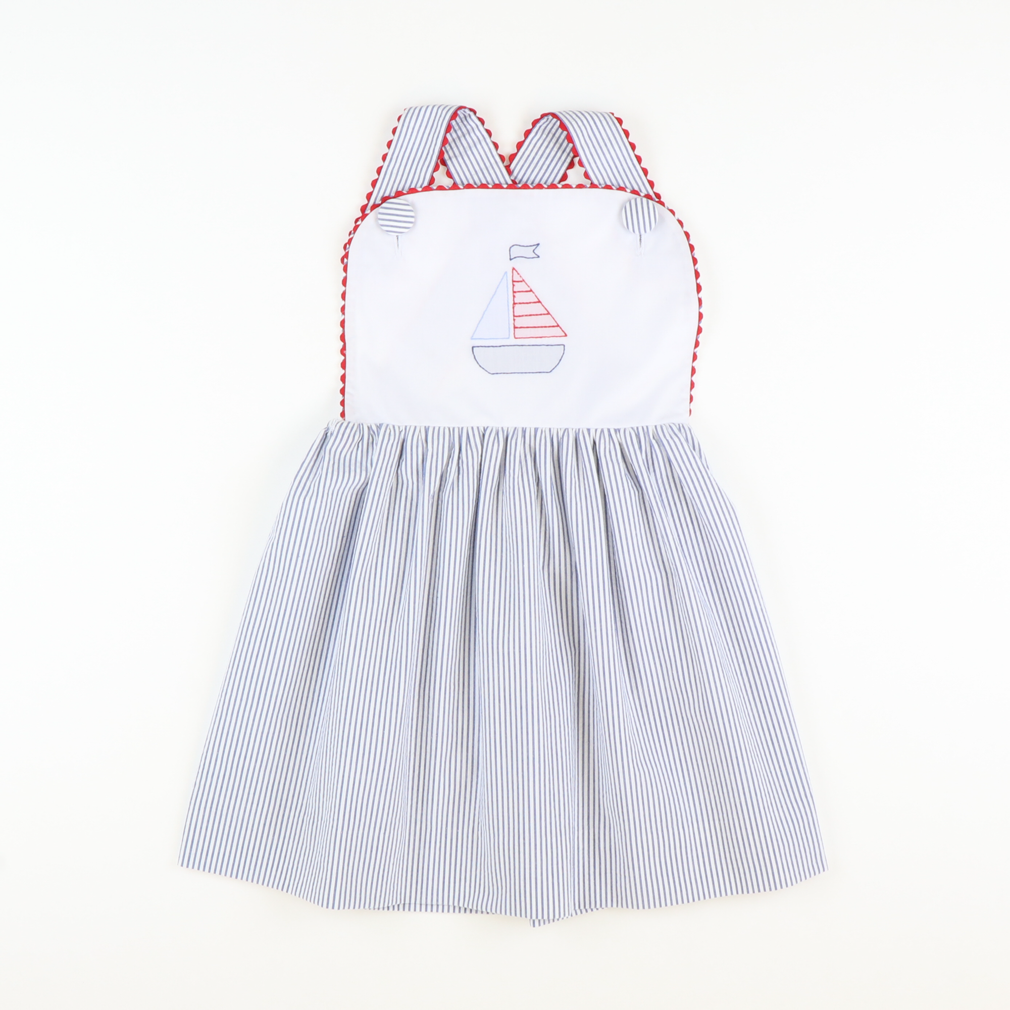Embroidered Sailboat Dress - Stellybelly