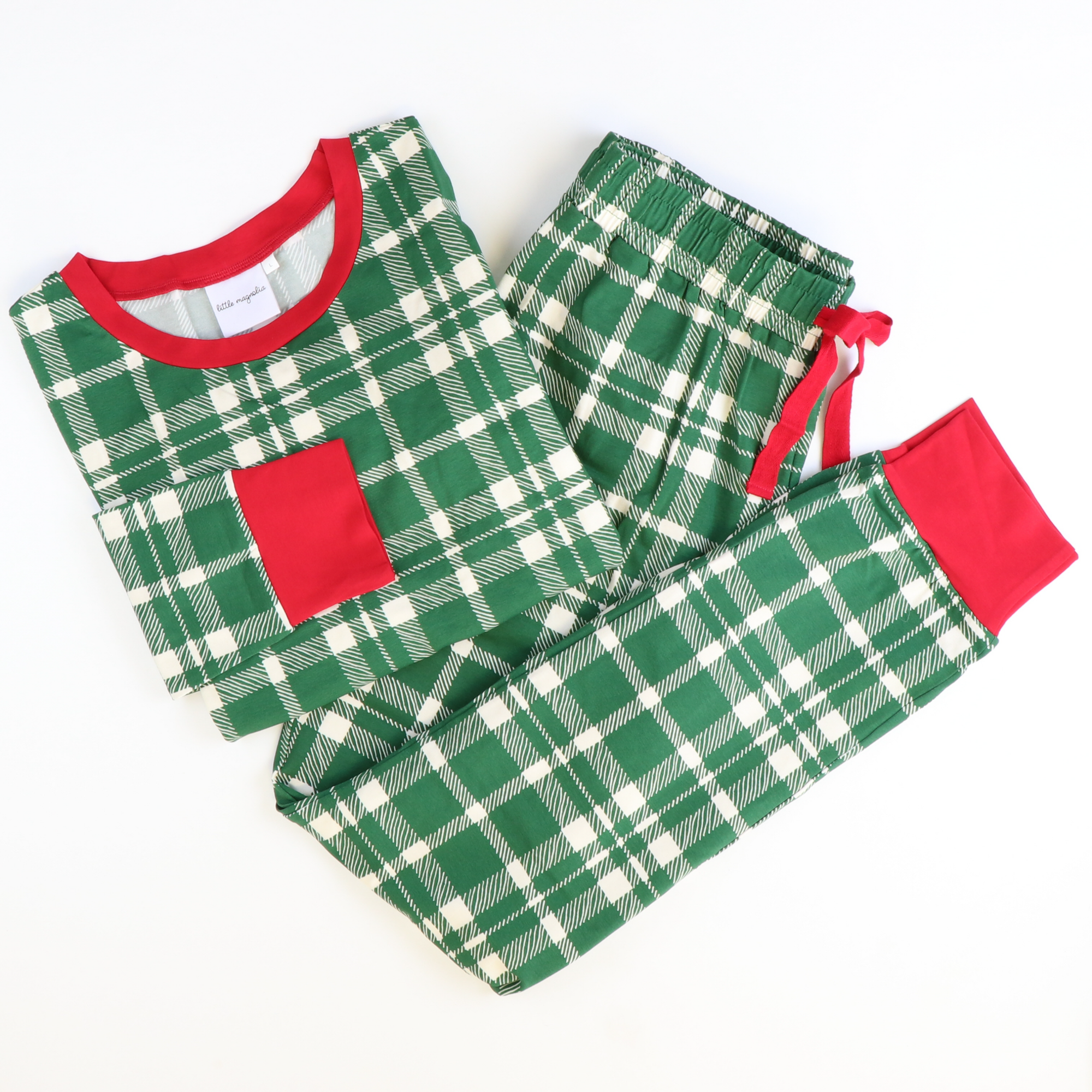Mom's Knit Pajama Set - Evergreen Plaid - Stellybelly