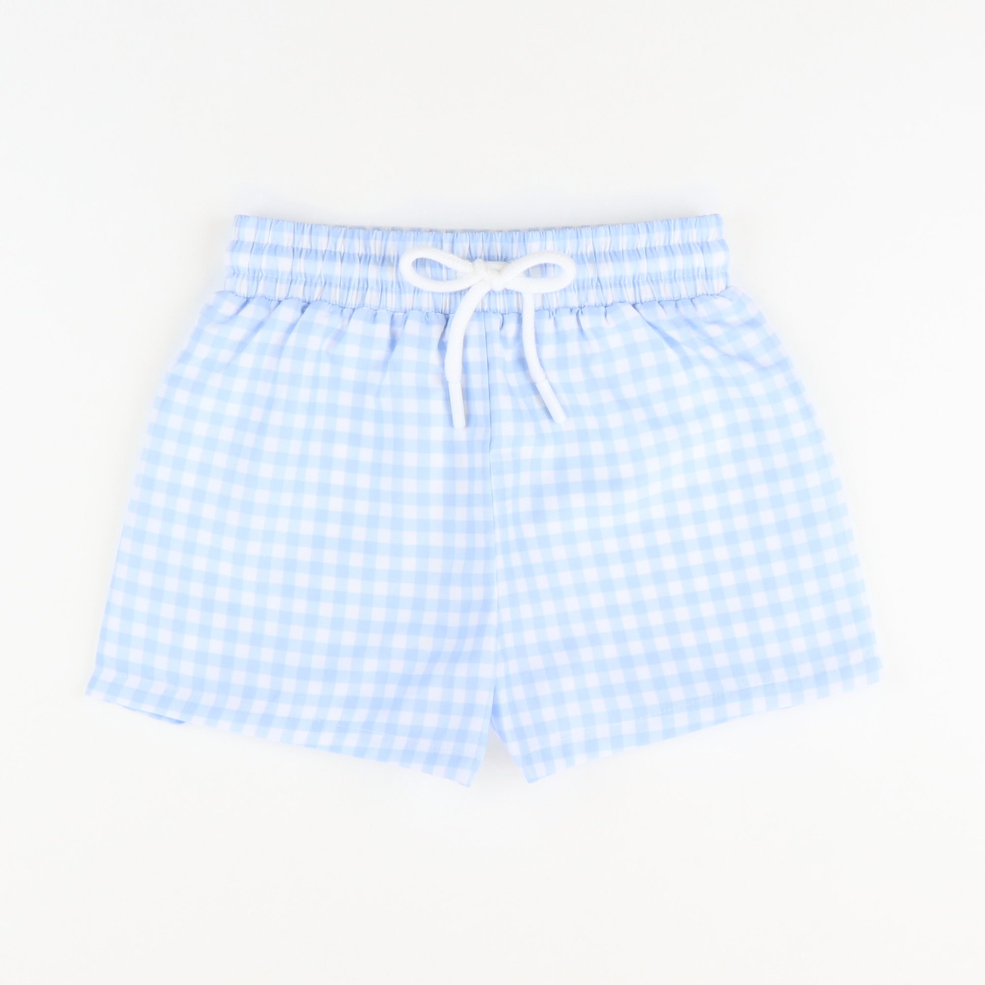 Swim Trunks - Light Blue Gingham