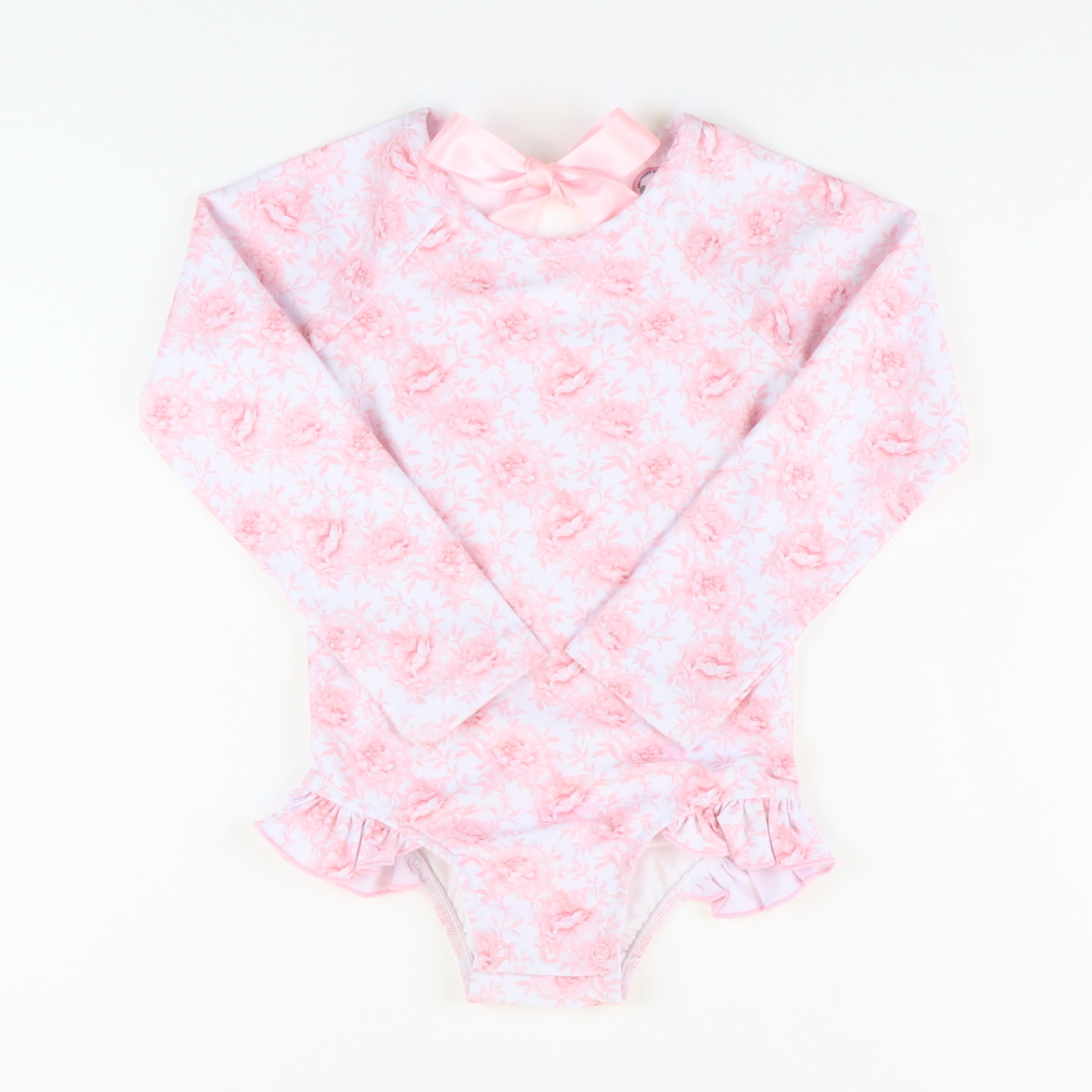 One-Piece Rash Guard - Pink Fancy Floral - Stellybelly