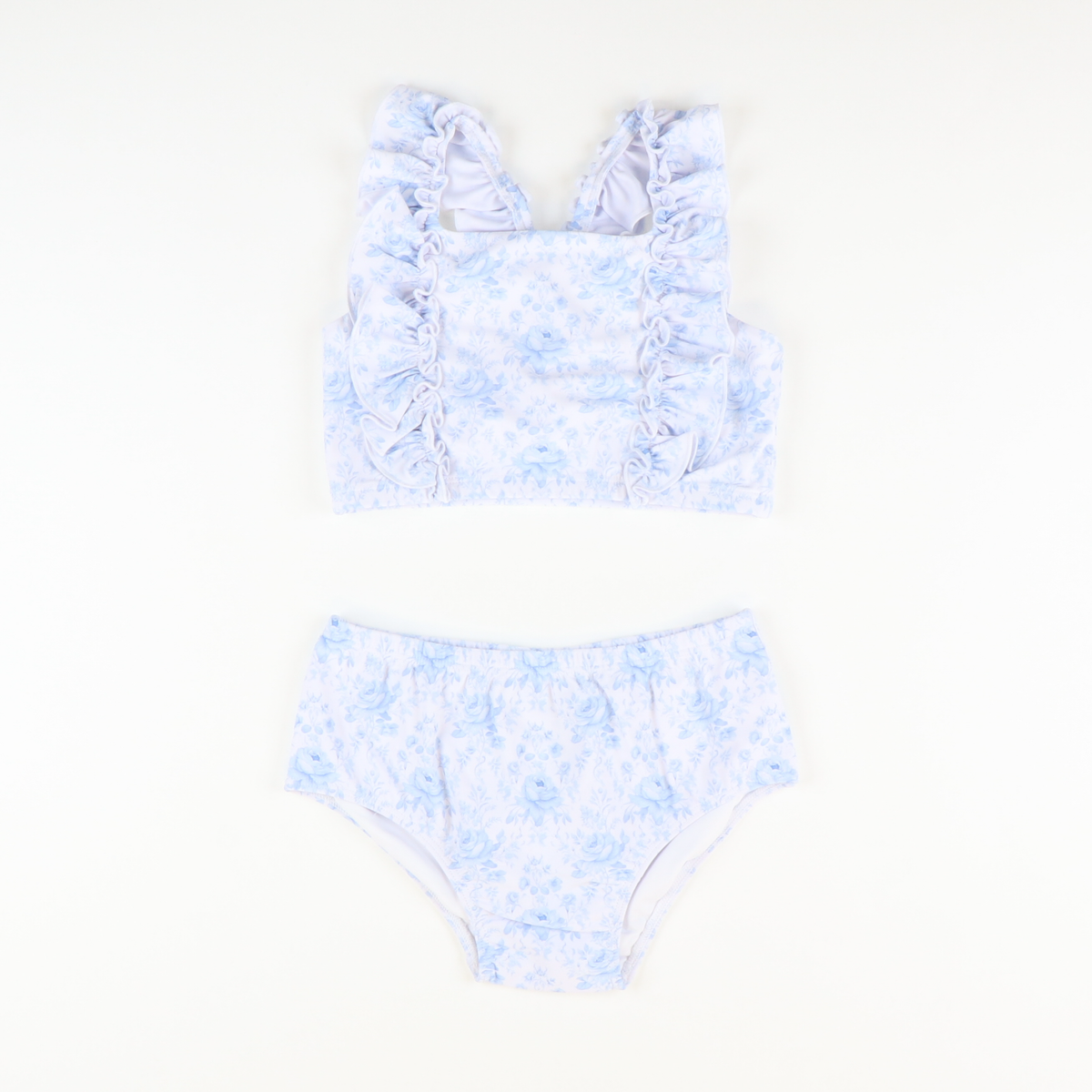 Ruffle Bikini - Blue Fancy Floral