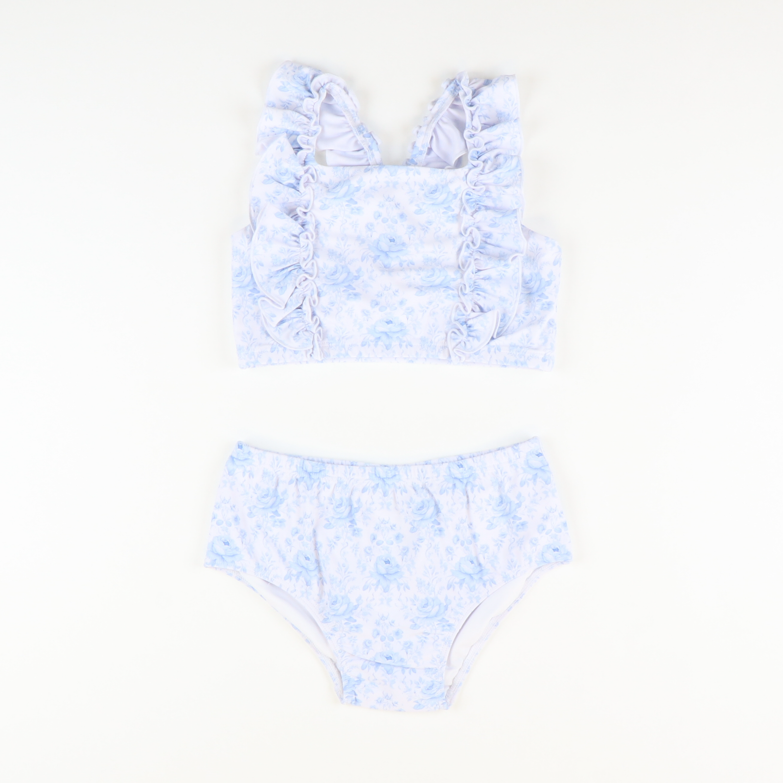 Ruffle Bikini - Blue Fancy Floral - Stellybelly