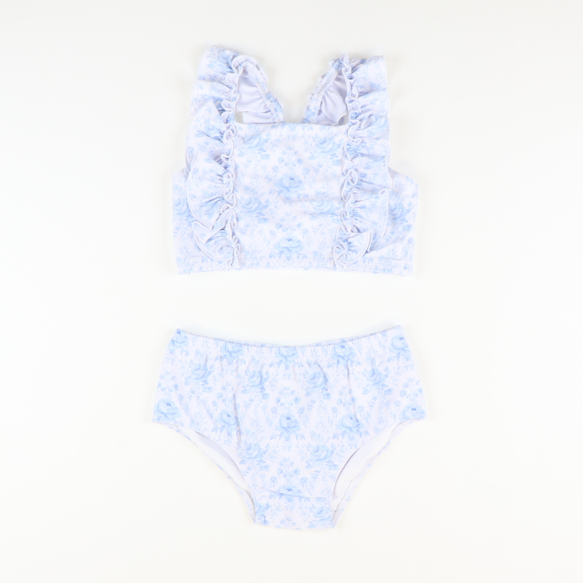 Ruffle Bikini - Blue Fancy Floral