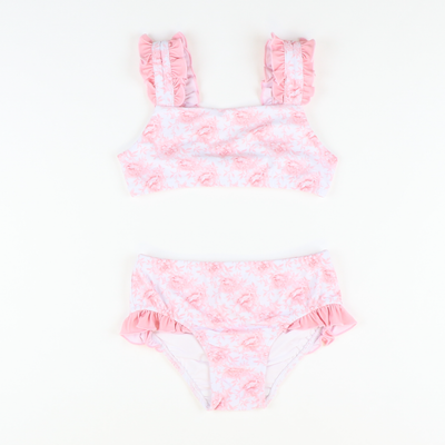 Ruffle Strap Bikini - Pink Fancy Floral