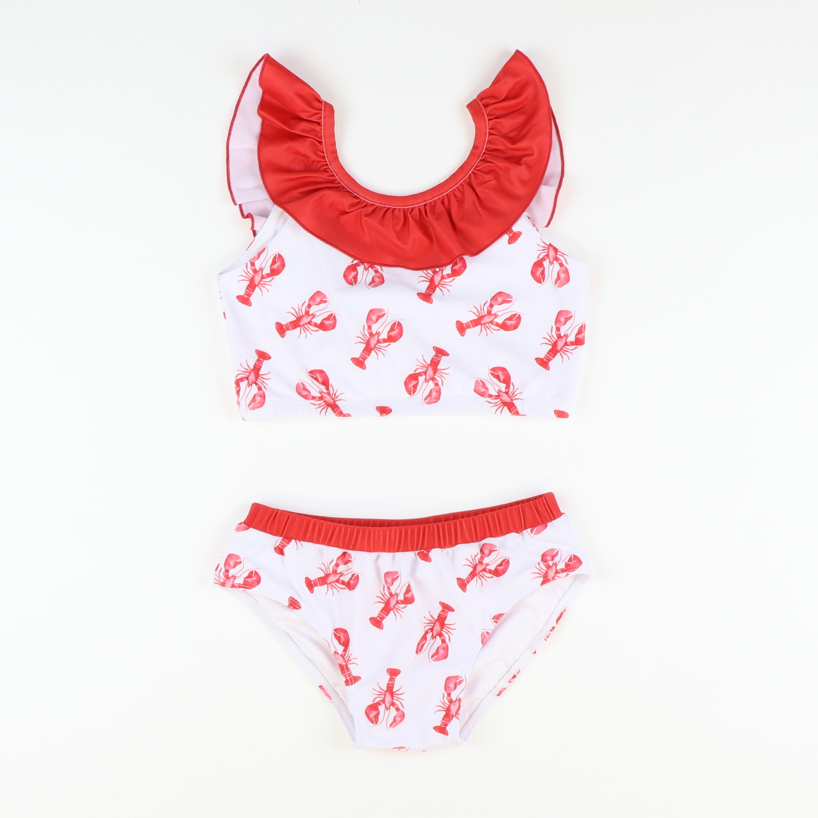Ruffle Neck Bikini - Lobsters - Stellybelly