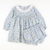 Eyelet Ruffle Neck Set - Pink & Blue Floral