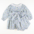Eyelet Ruffle Neck Set - Pink & Blue Floral