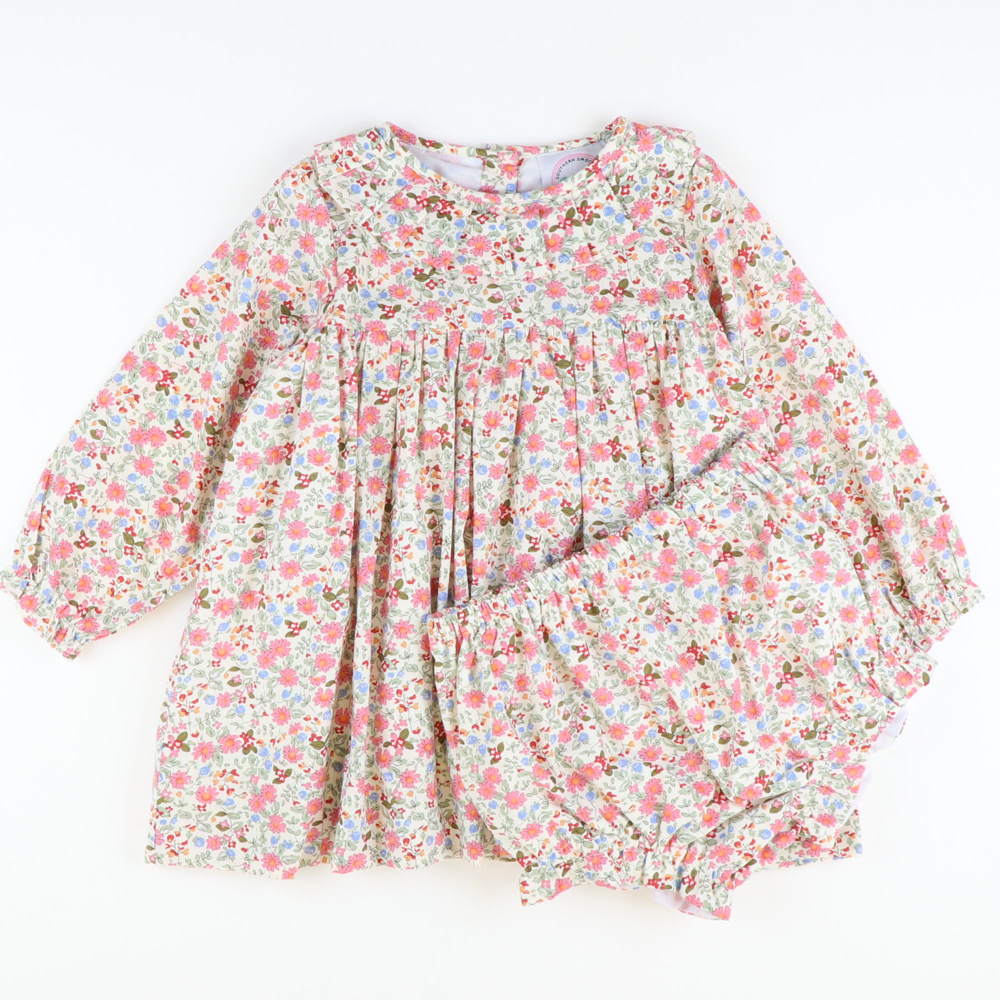 Pleated Ruffle Collar Set - Winter Meadow Floral