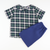 Plaid Short Set - Navy & Green Flannel
