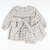 Pleated Ruffle Collar Set - Khaki & Teal Plaid