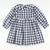 Collared Dress -  Navy Check Linen