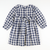 Collared Dress -  Navy Check Linen