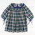 Plaid Pleated Ruffle Collar Dress - Navy & Green Flannel