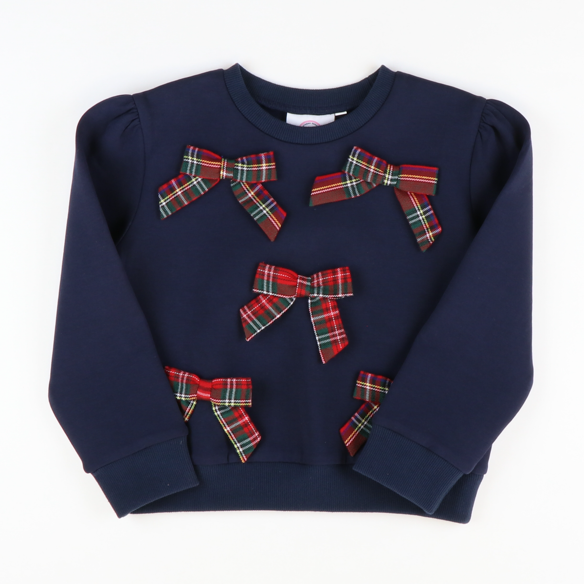 Ribbon Bows Sweatshirt - Navy Blue