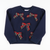 Ribbon Bows Sweatshirt - Navy Blue
