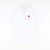Embroidered Apple Knit Polo - Solid White