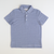 Boys Signature S/S Knit Polo - Slate Blue & White Thin Stripe