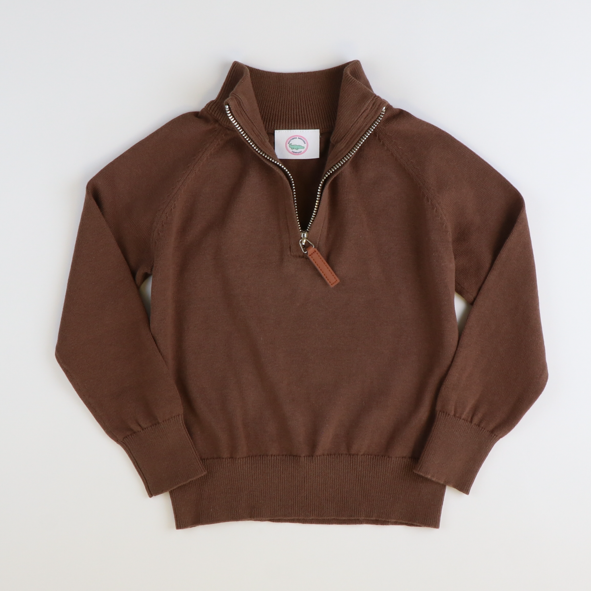 Quarter-Zip Sweater - Dark Brown