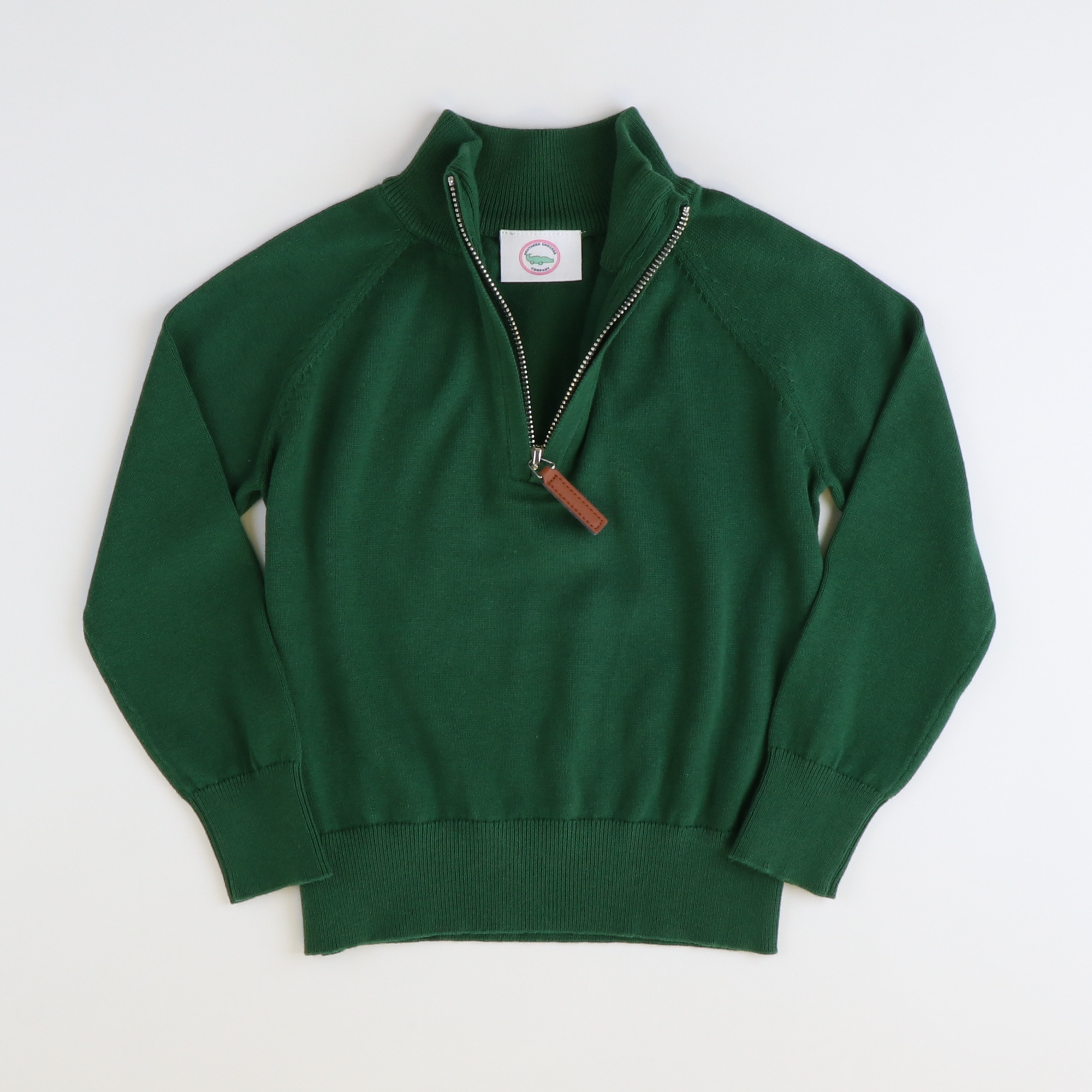 Quarter-Zip Sweater - Hunter Green