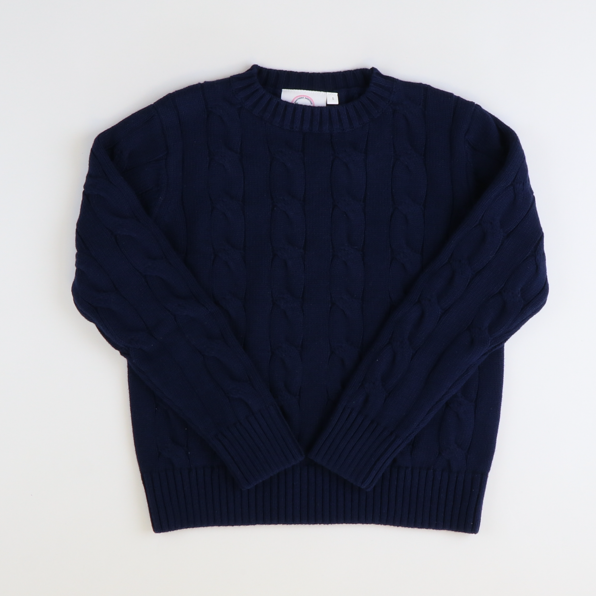 Cable Knit Sweater - Navy Blue (Unisex)