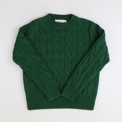 Cable Knit Sweater - Hunter Green (Unisex)