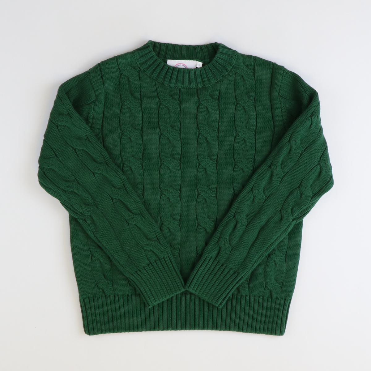 Cable Knit Sweater - Forest Green (Unisex)