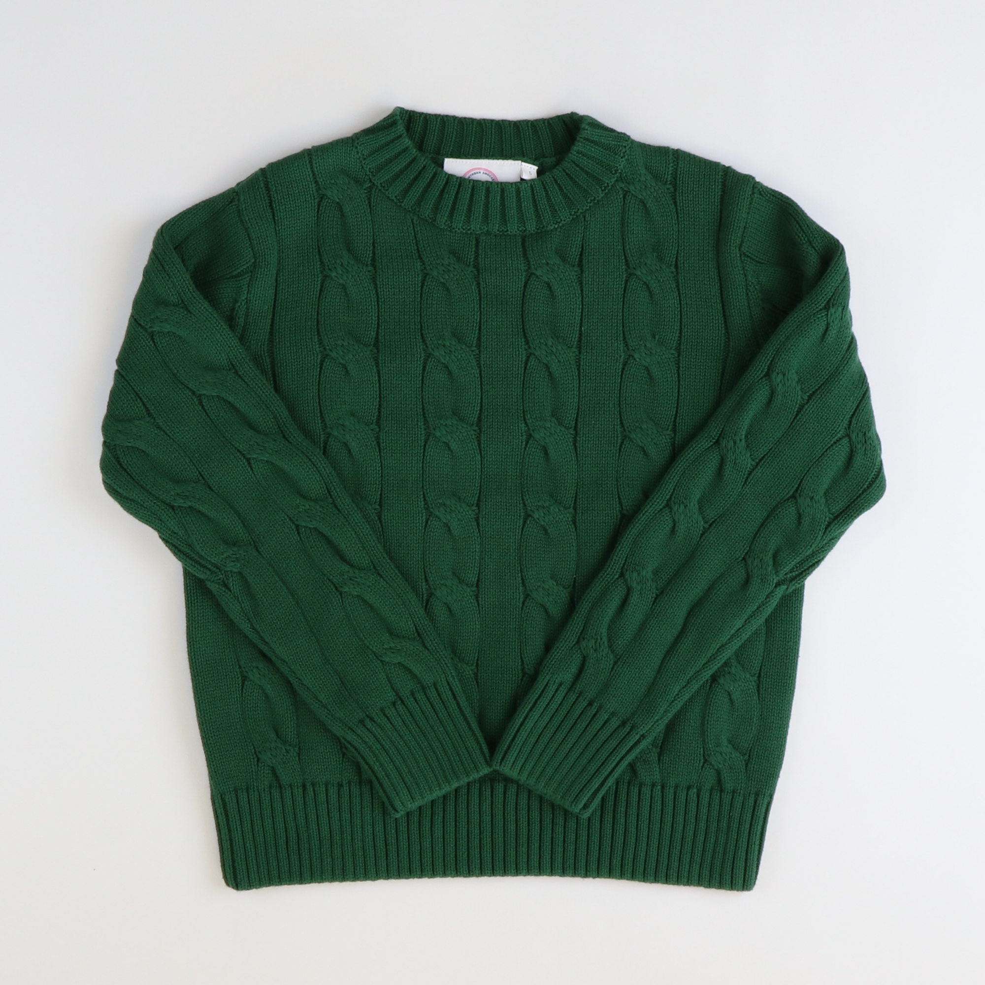 Cable Knit Sweater - Forest Green (Unisex)