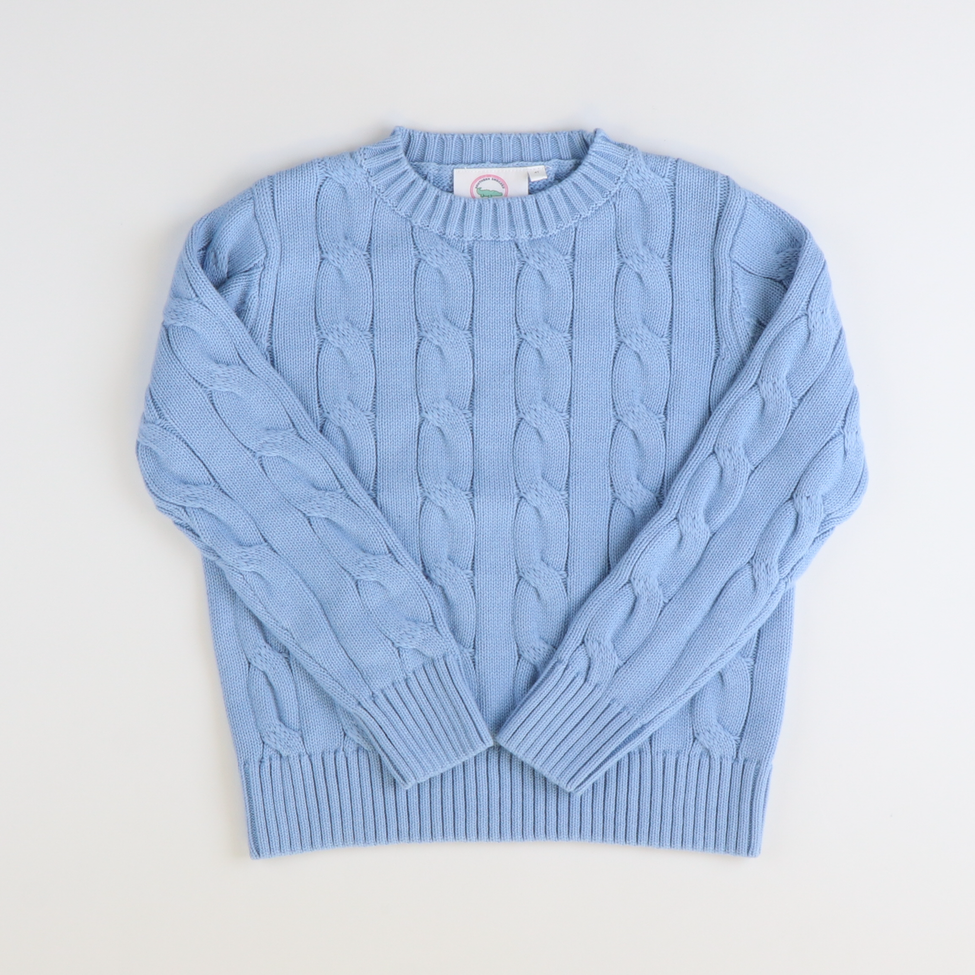 Cable Knit Sweater - Light Blue (Unisex)
