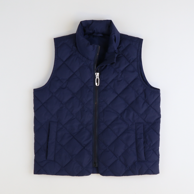 Quilted Vest - Navy