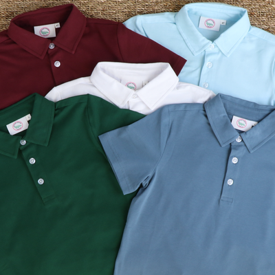 Boys Signature S/S Knit Polo - Hunter Green Solid