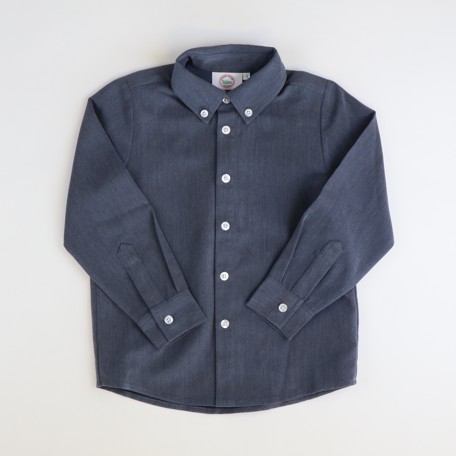 Boys L/S Button Down Shirt - Chambray - Stellybelly
