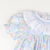 Smocked Ruffle Neck Dress- Pumpkin Blue Bow Trellis
