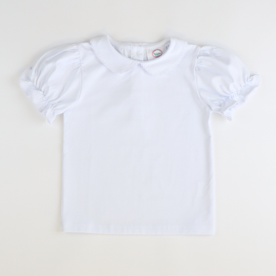 S/S Classic Knit Blouse - White