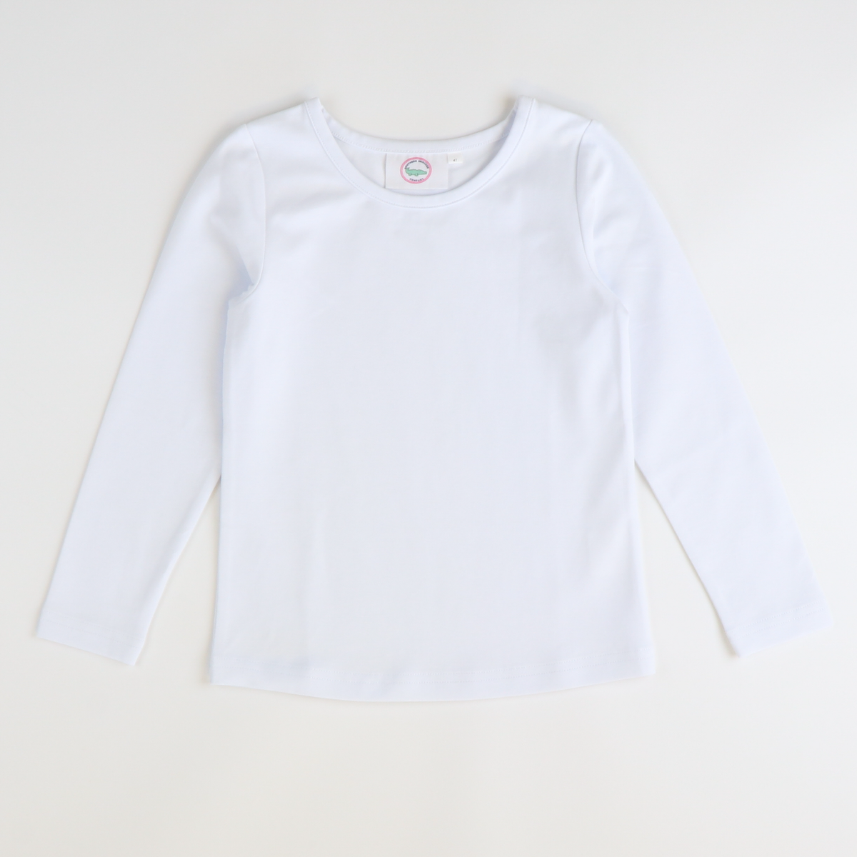 Out & About Girl's L/S Tee - White