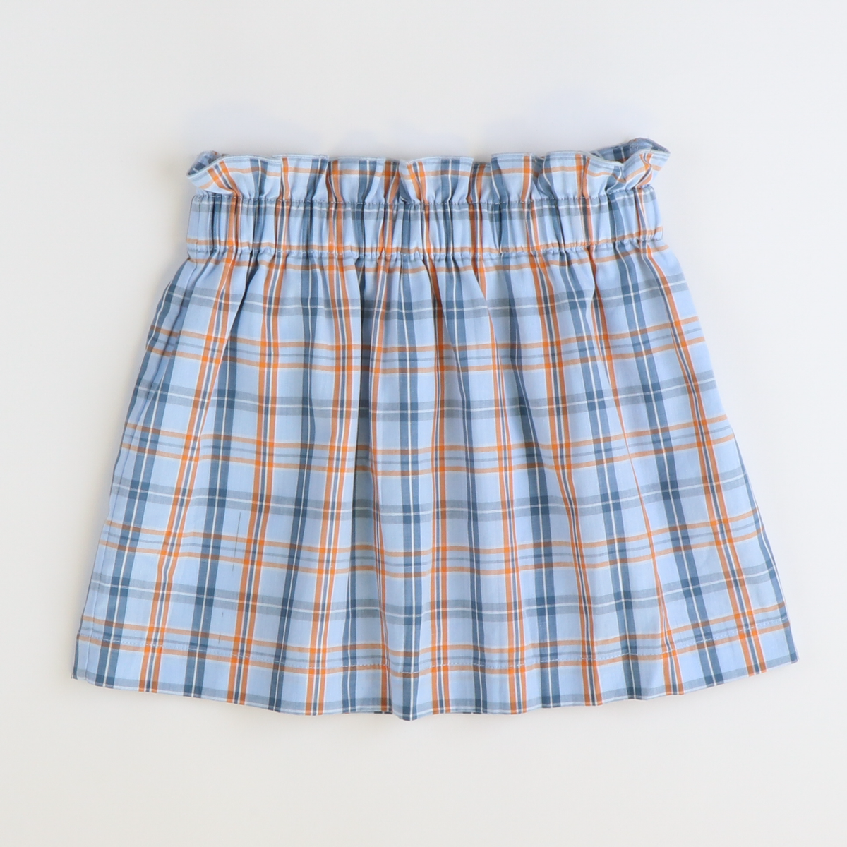 Skirt - Orange & Blue Plaid