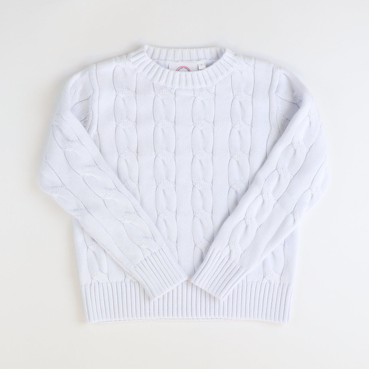 Cable Knit Sweater - White (Unisex)