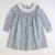 Eyelet Ruffle Smocked Dress - Pink & Blue Floral