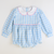 Collared Girl Bubble - Light Blue Check