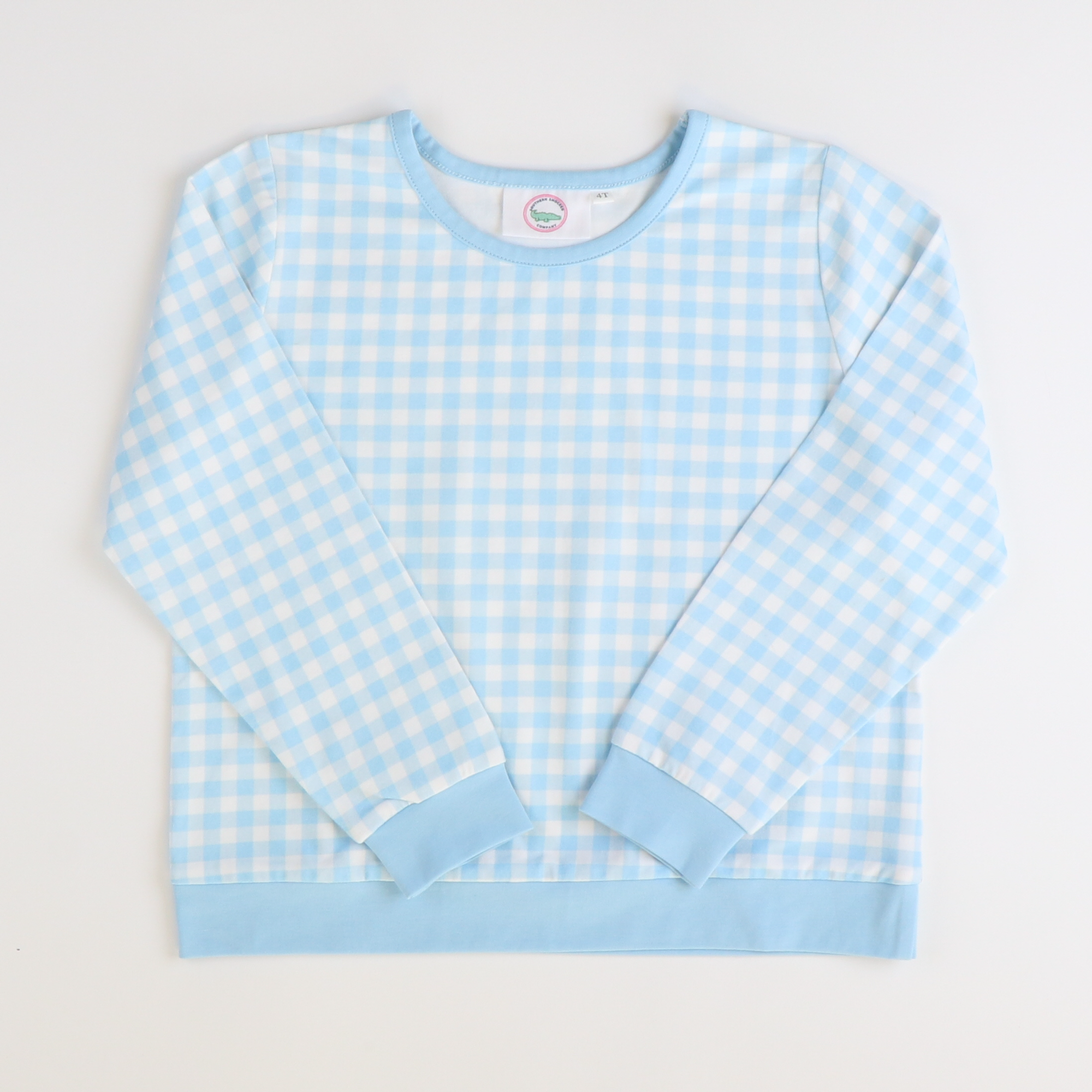 Sweatshirt - Light Blue Check