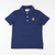 Embroidered Pumpkin Knit Polo - Solid Navy - Stellybelly
