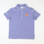 Embroidered Pumpkin Knit Polo -  Royal Blue Thin Stripe