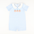 Pumpkin Trio Appliqué Boy Romper - Light Blue Check Knit - Stellybelly