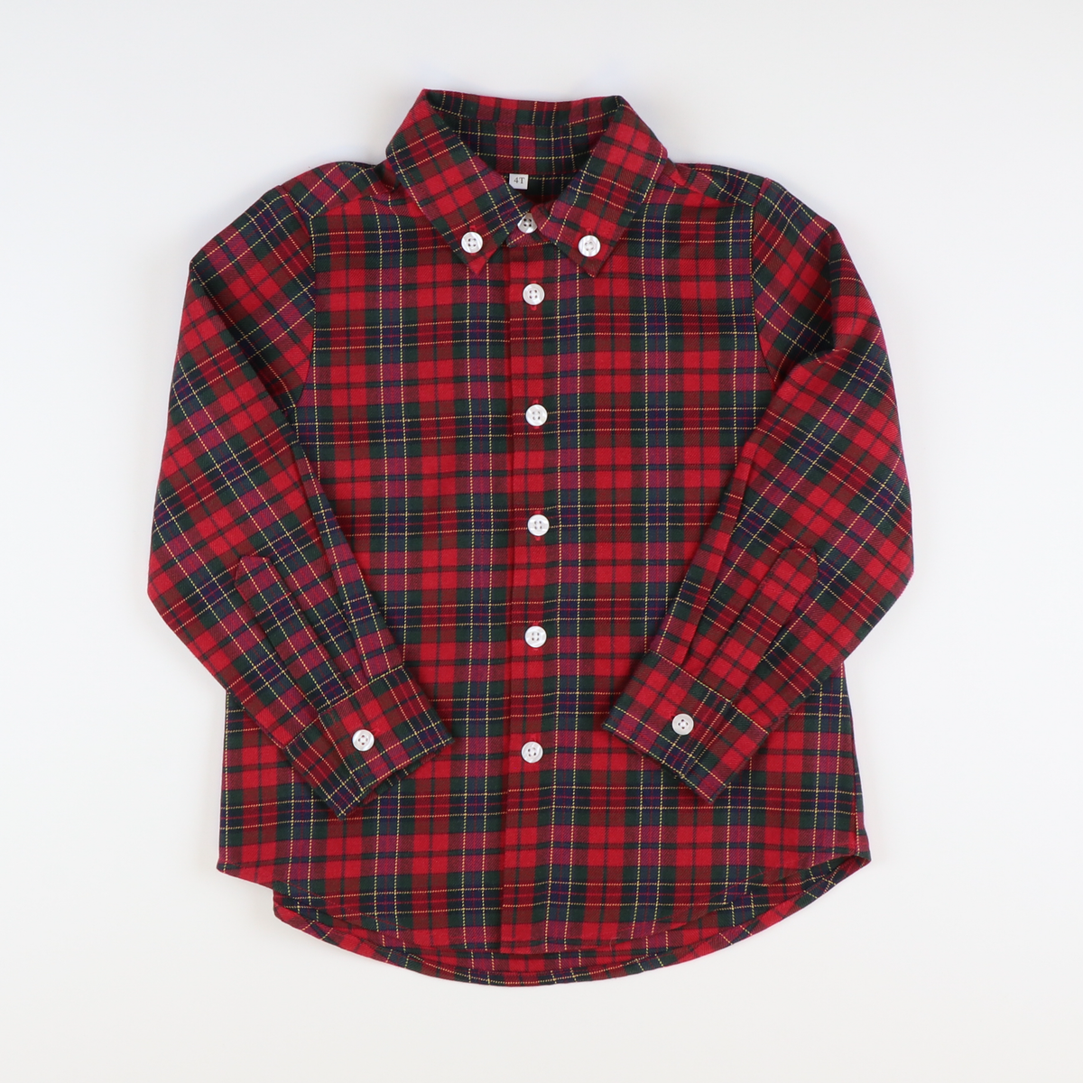 Signature Button Down Collared Shirt - Red Plaid