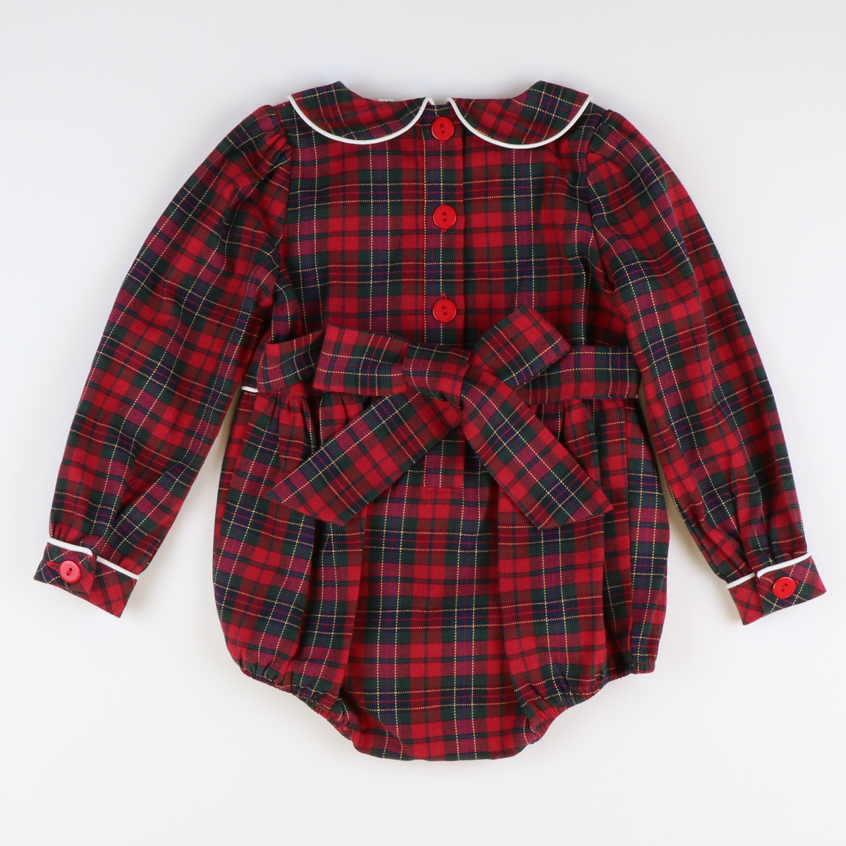 Collared Girl Bubble - Red Plaid