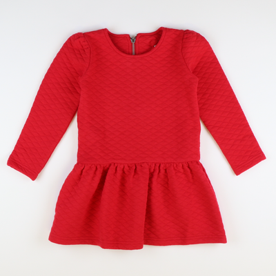 Quilted Party Dress - Holiday Red