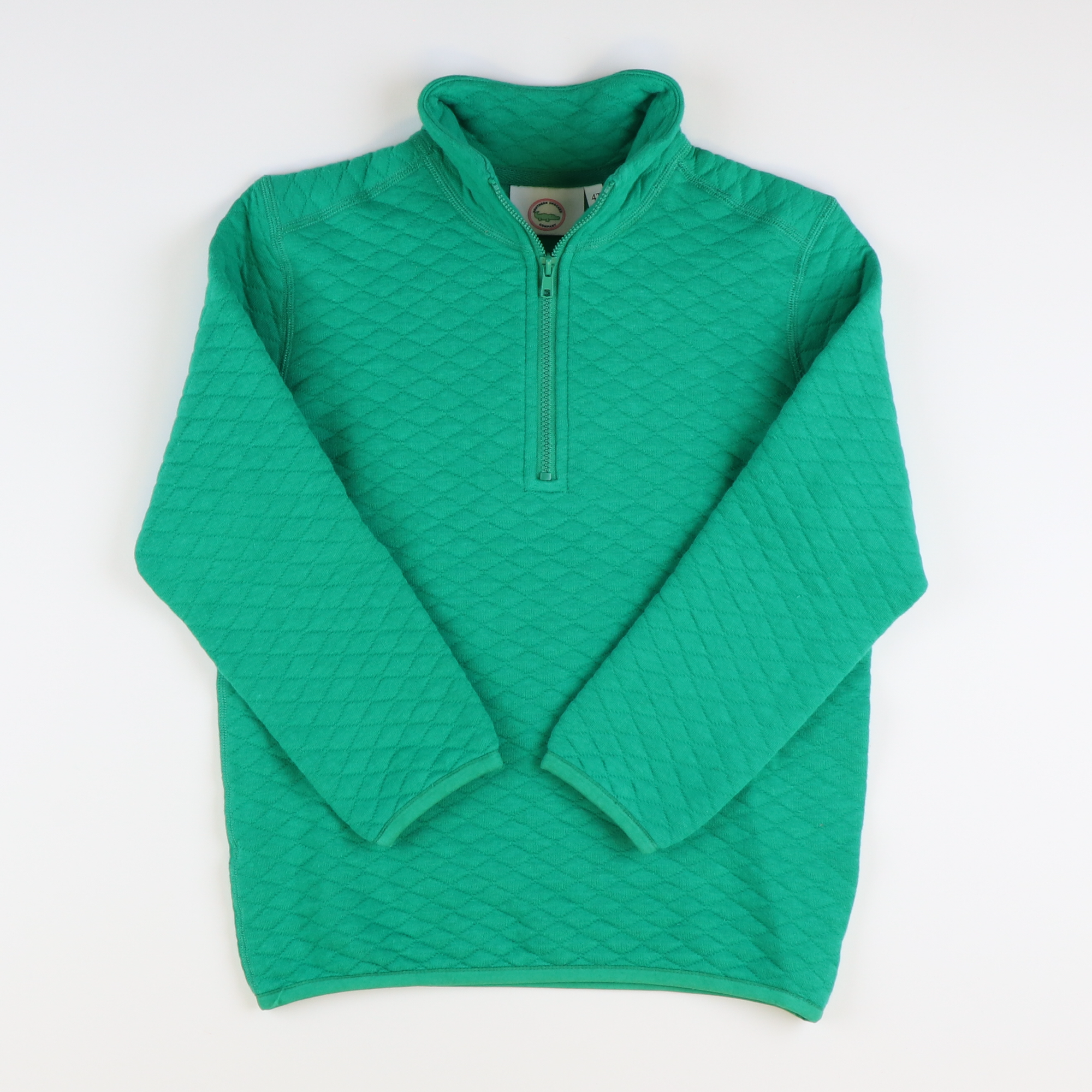 Quilted Knit Quarter-Zip - Christmas Green