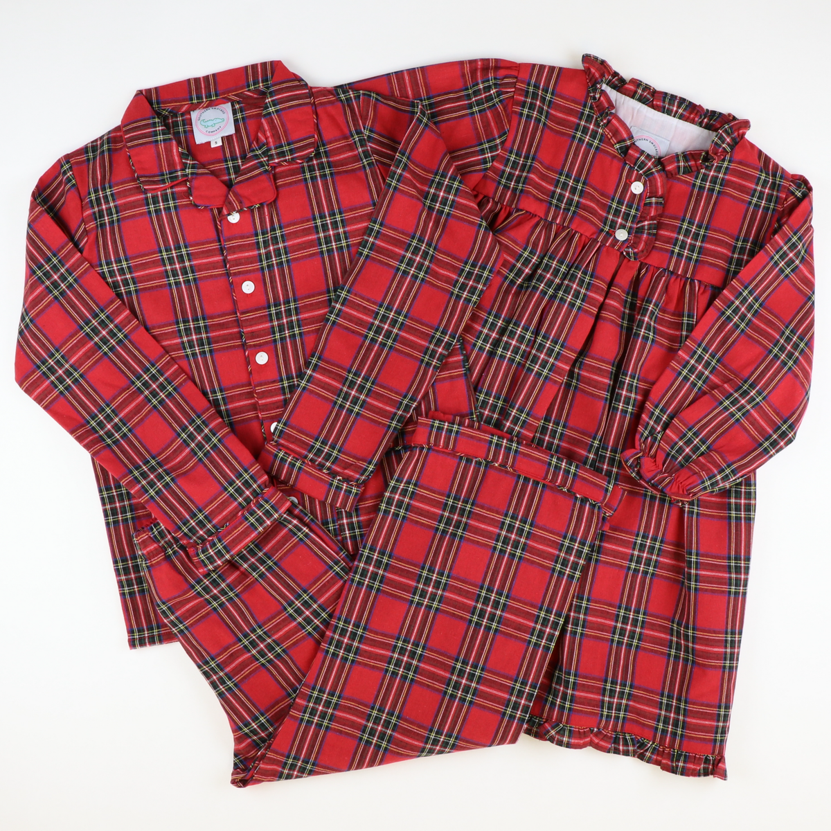 Flannel Loungewear Set - Classic Christmas Plaid