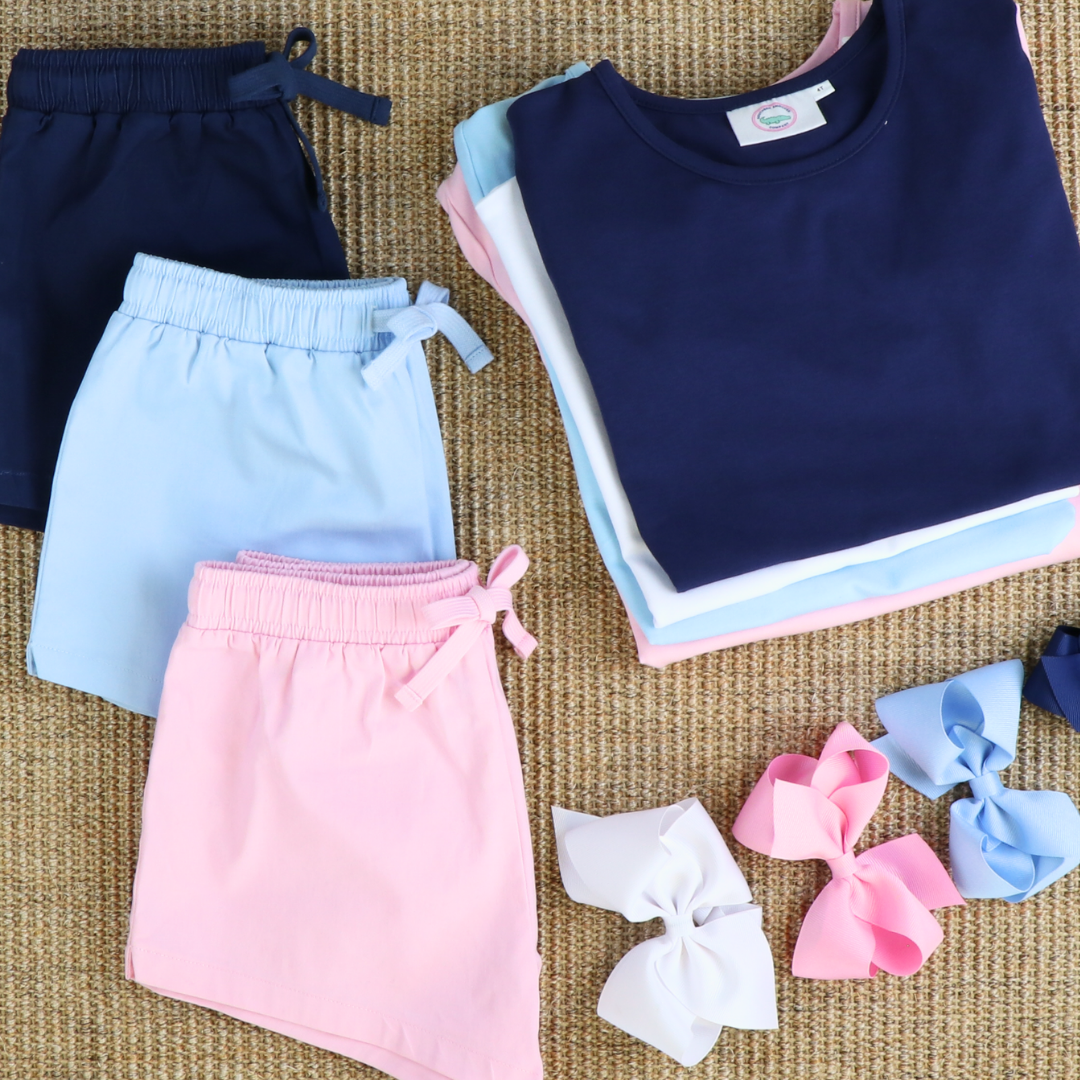 Girls Twill Shorts - Light Pink