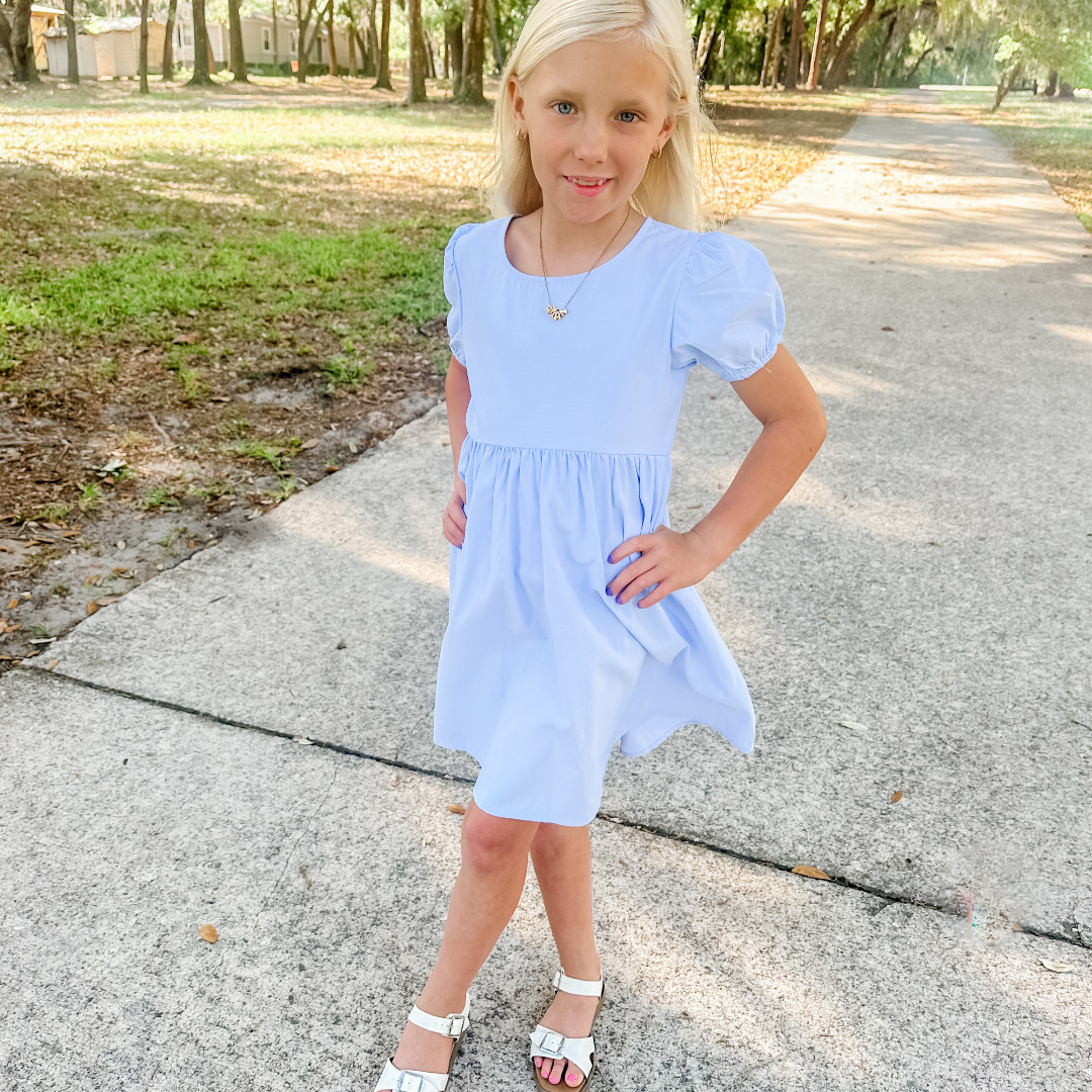 Chambray Dress - Light Blue - Stellybelly