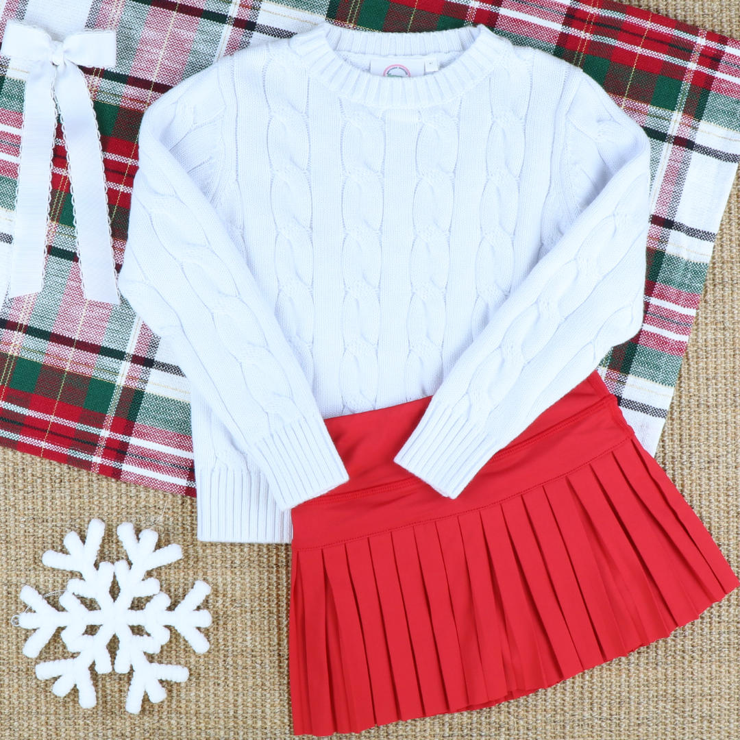 Tennis Skirt - Holiday Red